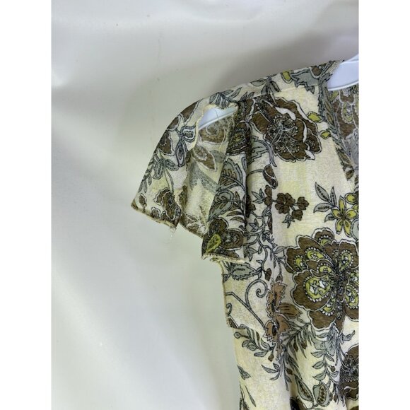 Vintage Y2K Wet Seal Floral Flounce Baby Doll Shirt XS Rave Whimsigoth Fairy - Picture 5 of 7